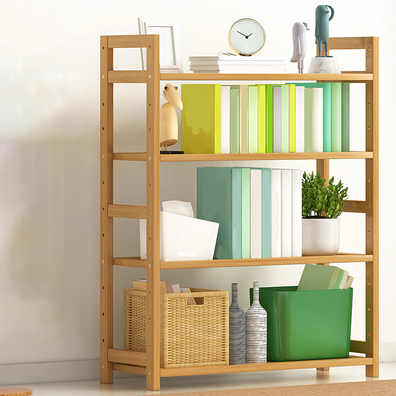 Etagere Contemporary Bookshelf Vertical Open Bamboo Shelf Bookcase for Home