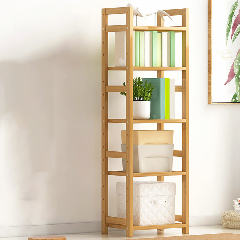 Etagere Contemporary Bookshelf Vertical Open Bamboo Shelf Bookcase for Home