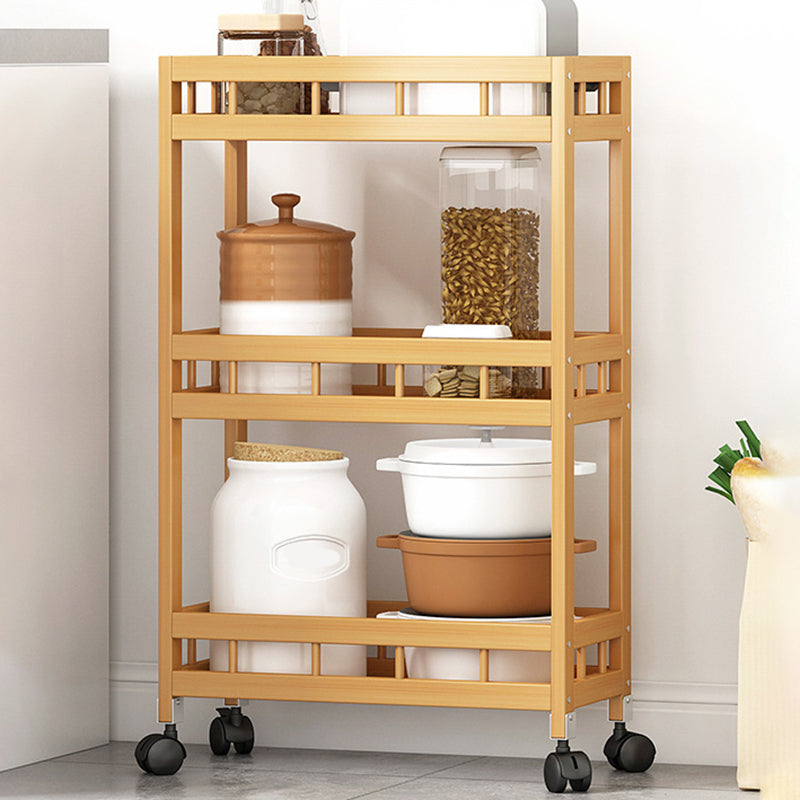 Etagere Contemporary Bookshelf Vertical Open Bamboo Shelf Bookcase for Home