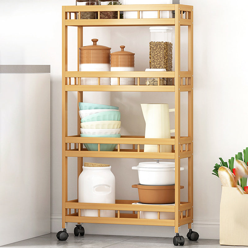 Etagere Contemporary Bookshelf Vertical Open Bamboo Shelf Bookcase for Home