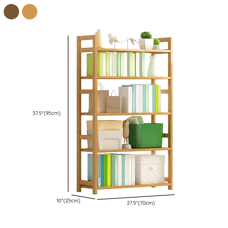 Etagere Contemporary Bookshelf Vertical Open Bamboo Shelf Bookcase for Home