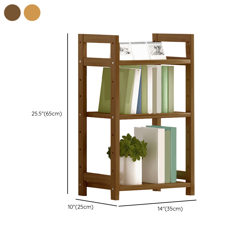 Etagere Contemporary Bookshelf Vertical Open Bamboo Shelf Bookcase for Home