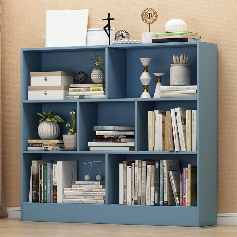 Floor Closed Back Bookshelf Modern Engineered Wood Shelf Bookcase for Home