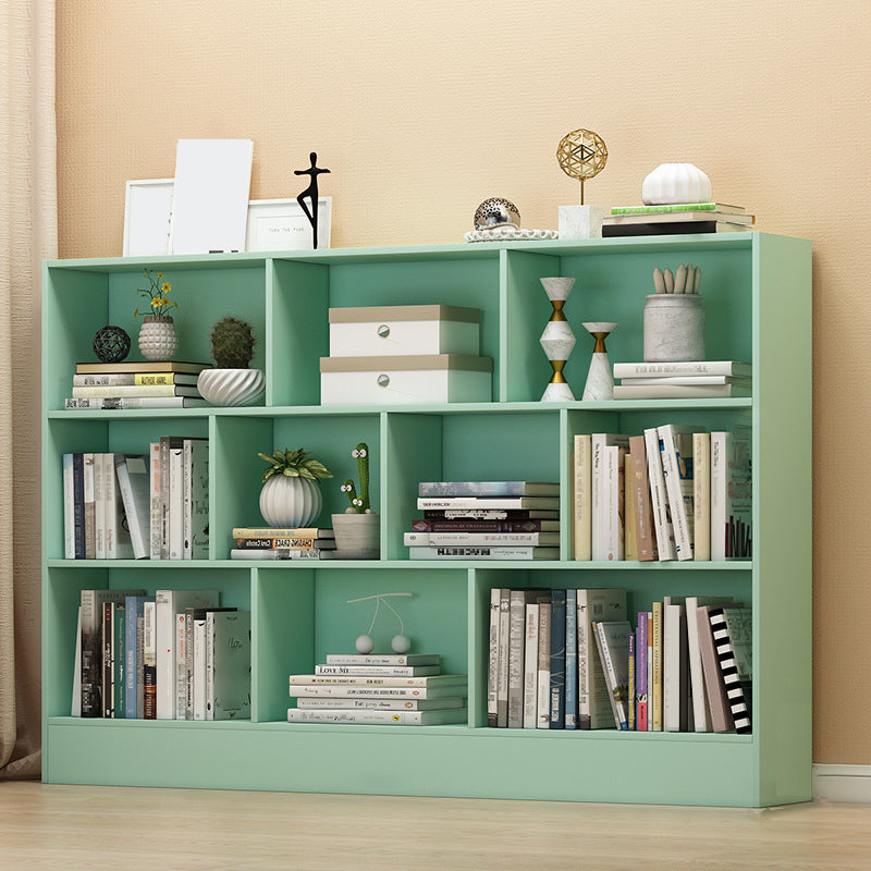 Floor Closed Back Bookshelf Modern Engineered Wood Shelf Bookcase for Home