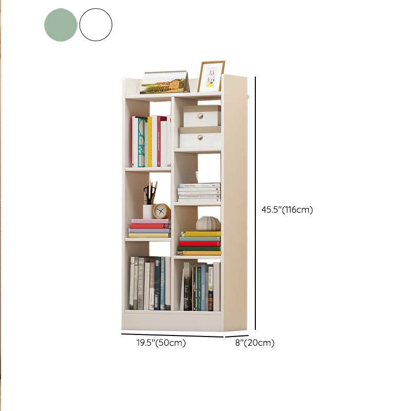 Floor Closed Back Bookshelf Modern Engineered Wood Shelf Bookcase for Home