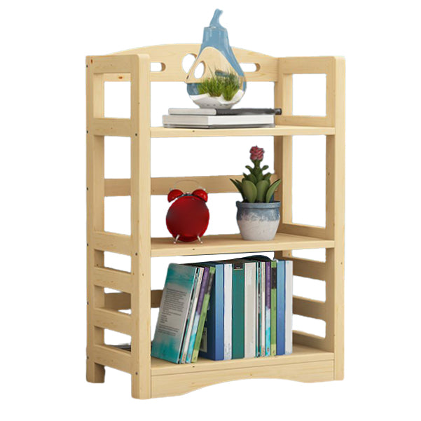 Etagere Vertical Modern Book Shelf Natural Wooden Shelf Bookcase for Study Room