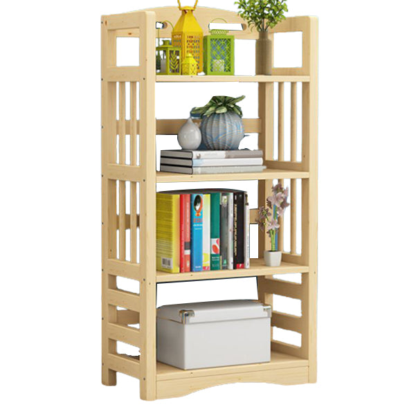 Etagere Vertical Modern Book Shelf Natural Wooden Shelf Bookcase for Study Room