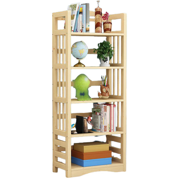 Etagere Vertical Modern Book Shelf Natural Wooden Shelf Bookcase for Study Room