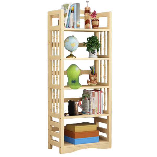 Etagere Vertical Modern Book Shelf Natural Wooden Shelf Bookcase for Study Room