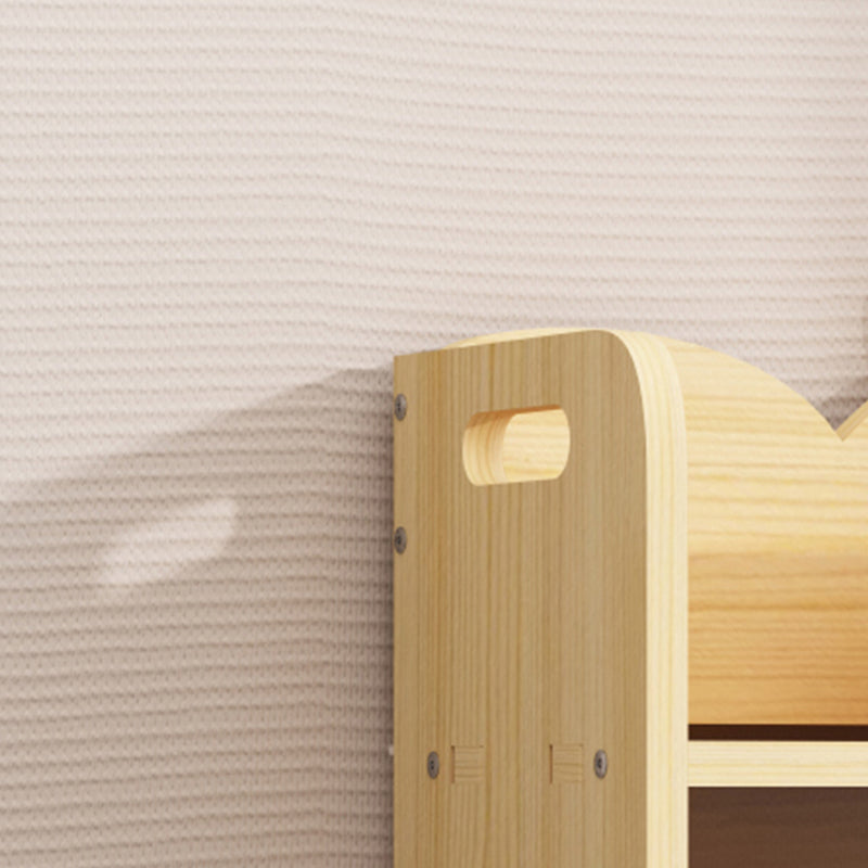 Modern Vertical Wooden Shelf Bookcase Shelves Included Natural Bookshelf for Home