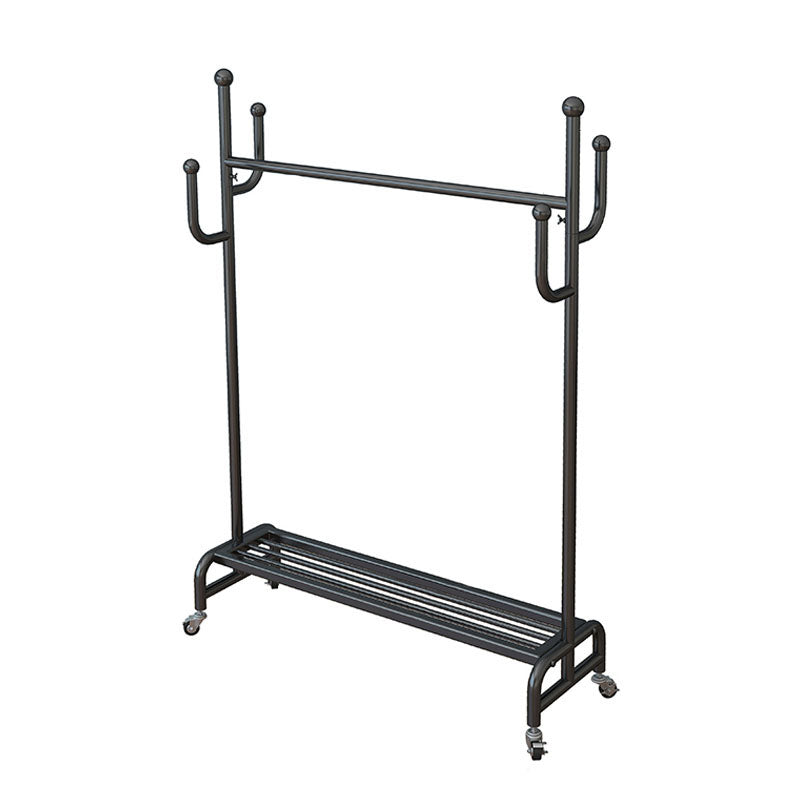 Modern Metal Coat Rack Solid Color Coat Hanger with Storage Shelving