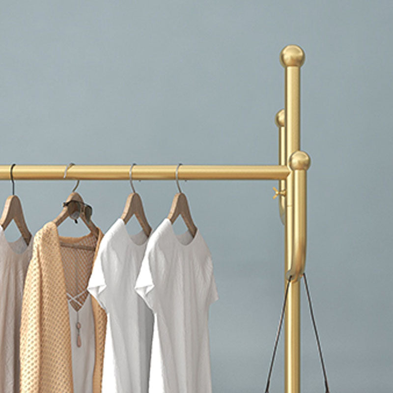 Modern Metal Coat Rack Solid Color Coat Hanger with Storage Shelving