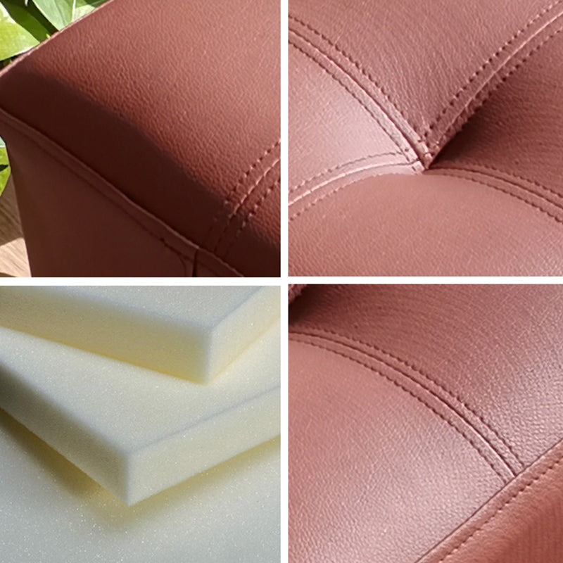 Black Modern Pouf Water Resistant Square Pouf for Home Decor