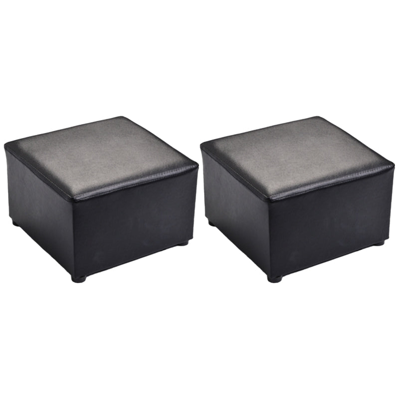 Modern Solid Color Pouf Standard Square Stain Resistant Cube for Living Room