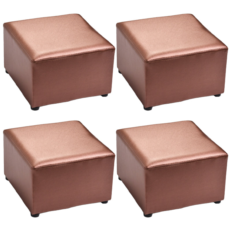 Modern Solid Color Pouf Standard Square Stain Resistant Cube for Living Room