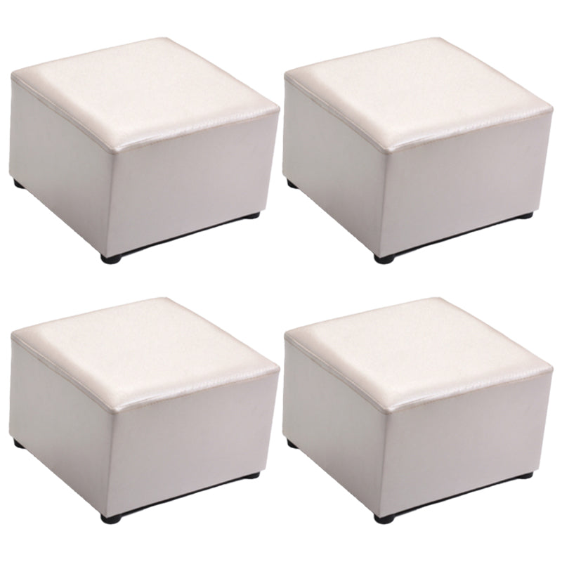 Modern Solid Color Pouf Standard Square Stain Resistant Cube for Living Room