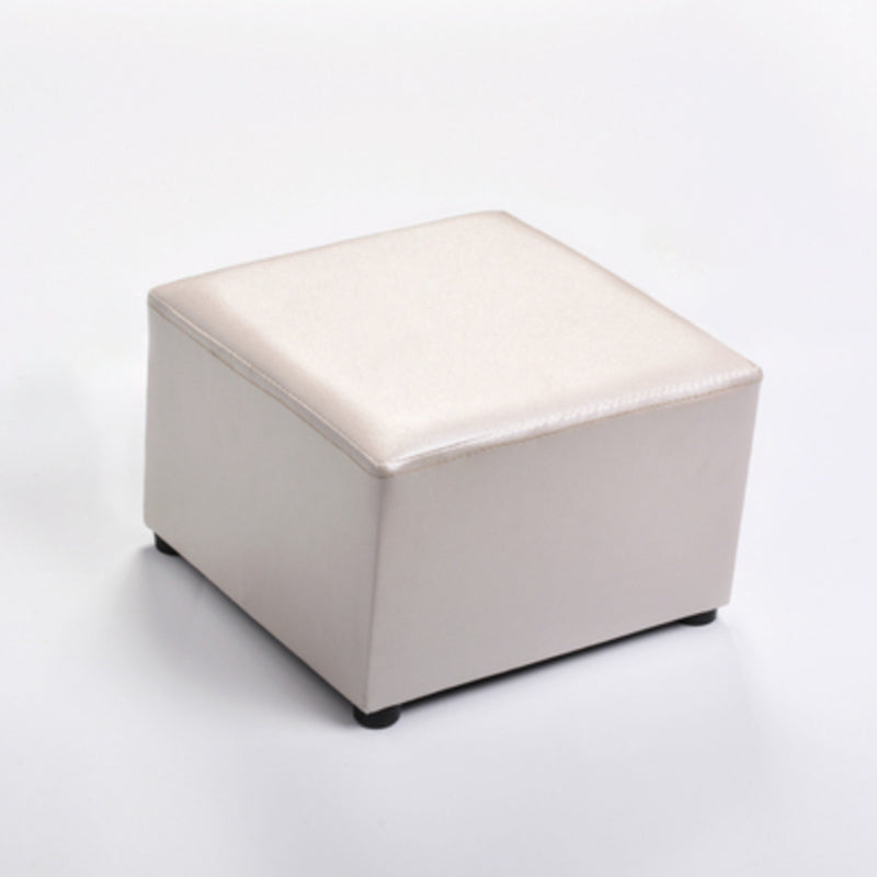 Modern Solid Color Pouf Standard Square Stain Resistant Cube for Living Room