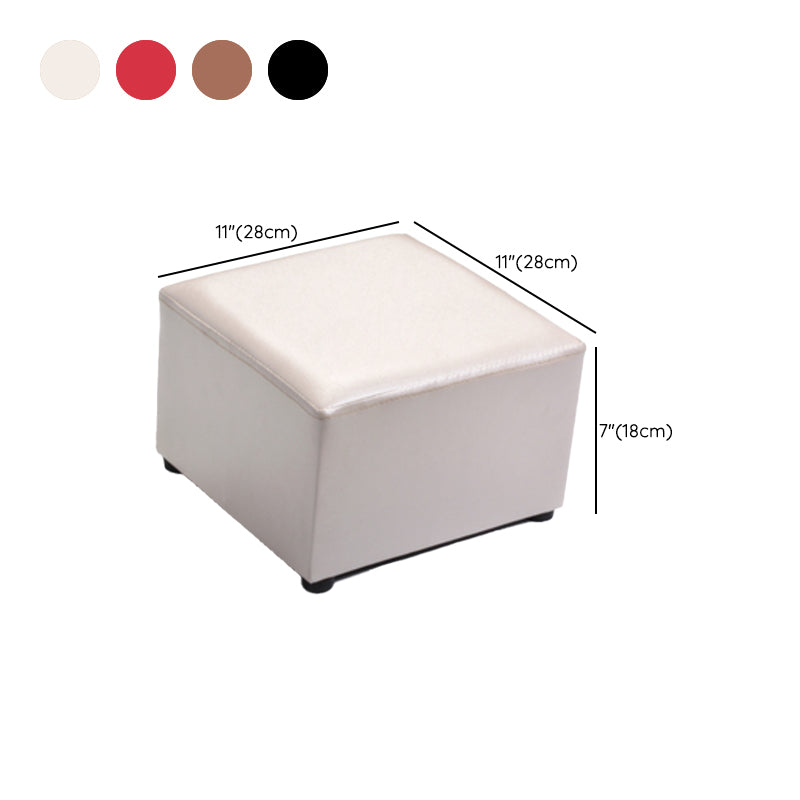 Modern Solid Color Pouf Standard Square Stain Resistant Cube for Living Room
