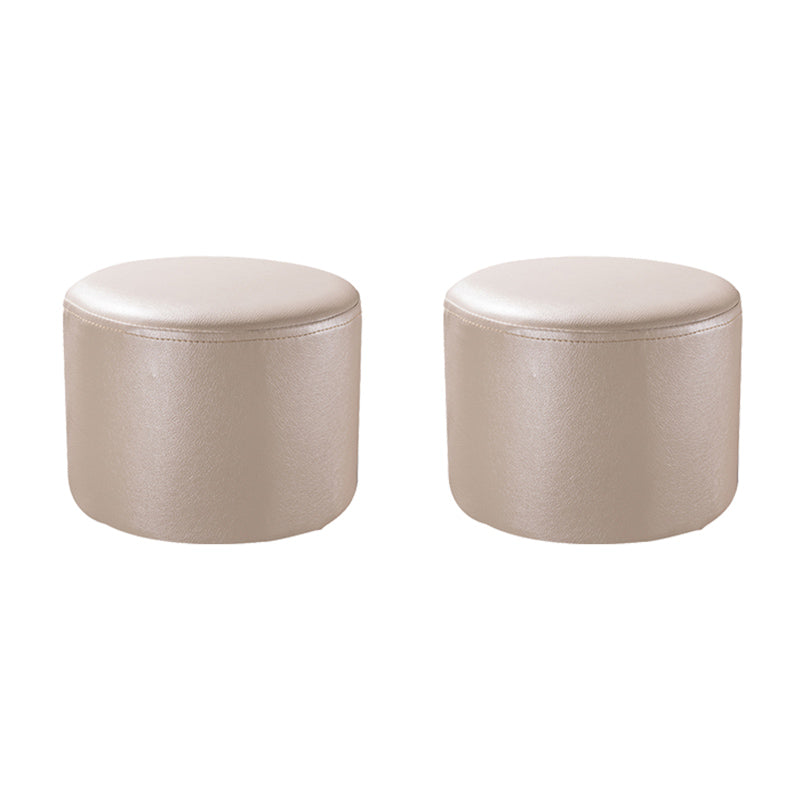 Modern Solid Color Pouf Mildew Resistant Round Pouf for Drawing Room