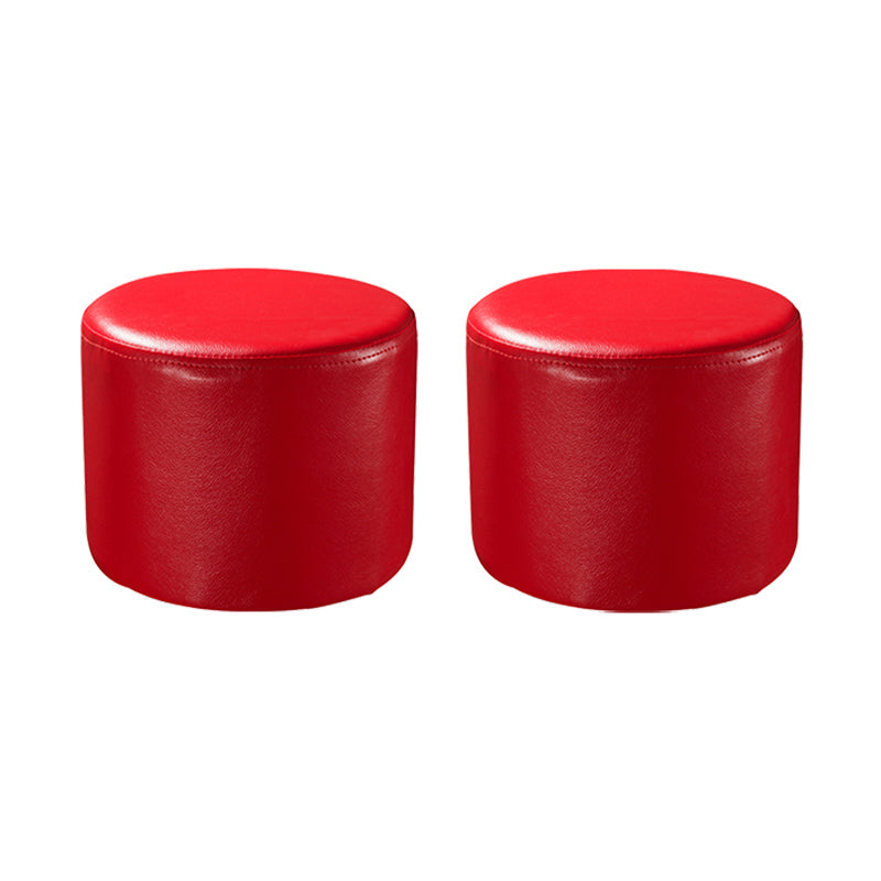 Modern Solid Color Pouf Mildew Resistant Round Pouf for Drawing Room