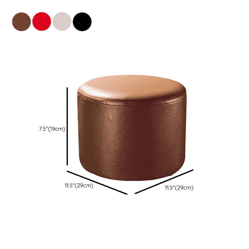 Modern Solid Color Pouf Mildew Resistant Round Pouf for Drawing Room