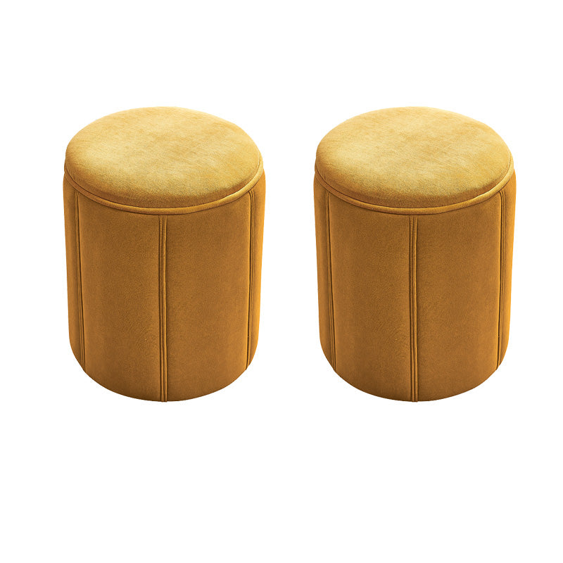 Modern Round Pouf Pure Color Tear Resistant Pouf for Drawing Room