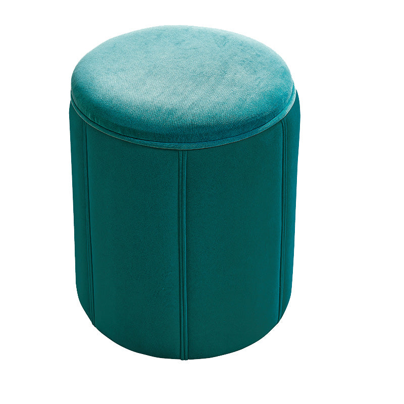 Modern Round Pouf Pure Color Tear Resistant Pouf for Drawing Room