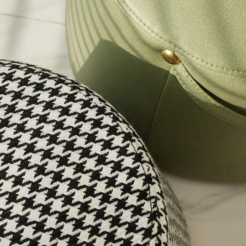 Orange Modern Pouf Tear Resistant Pure Color Pouf for Living Room