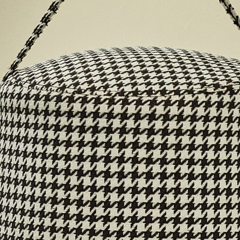 Orange Modern Pouf Tear Resistant Pure Color Pouf for Living Room