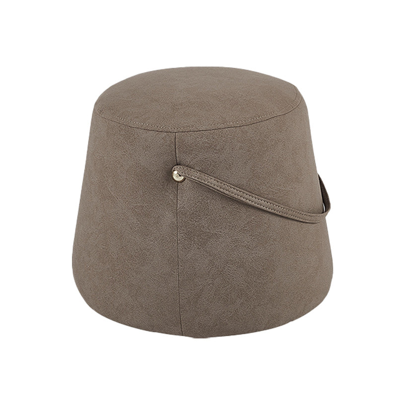 Orange Modern Pouf Tear Resistant Pure Color Pouf for Living Room