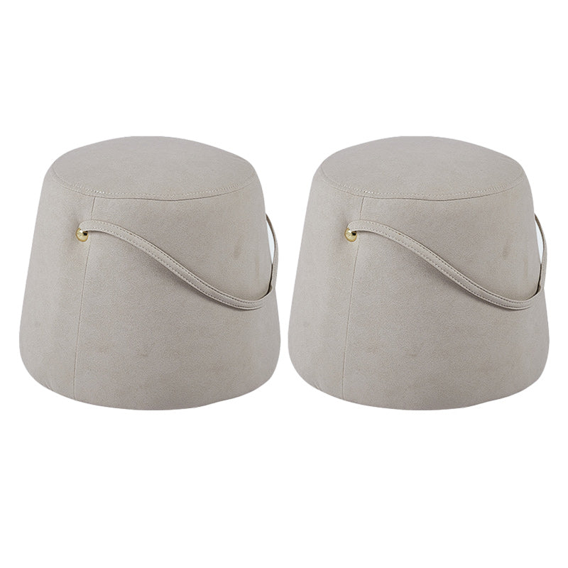 Orange Modern Pouf Tear Resistant Pure Color Pouf for Living Room