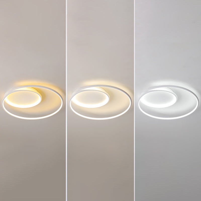 LED White Ceiling Light Contemporary Flush Mount Lighting for Room