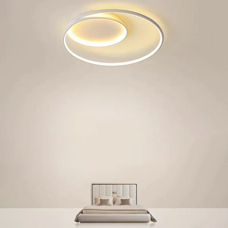 LED White Ceiling Light Contemporary Flush Mount Lighting for Room