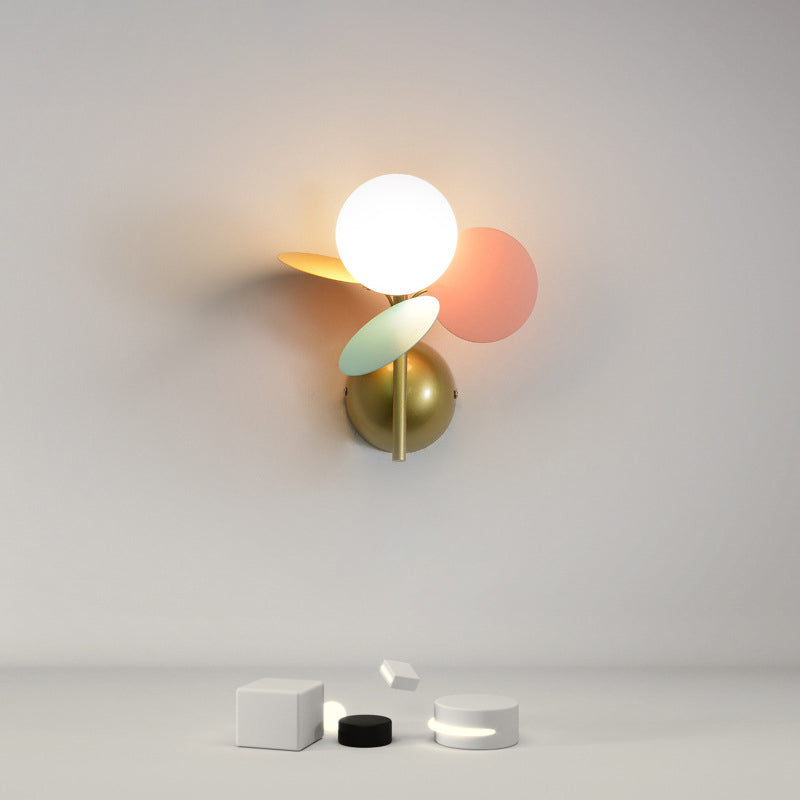 Glass Unique Shape Wall Light Modern Style 1 Light Wall Light Sconce