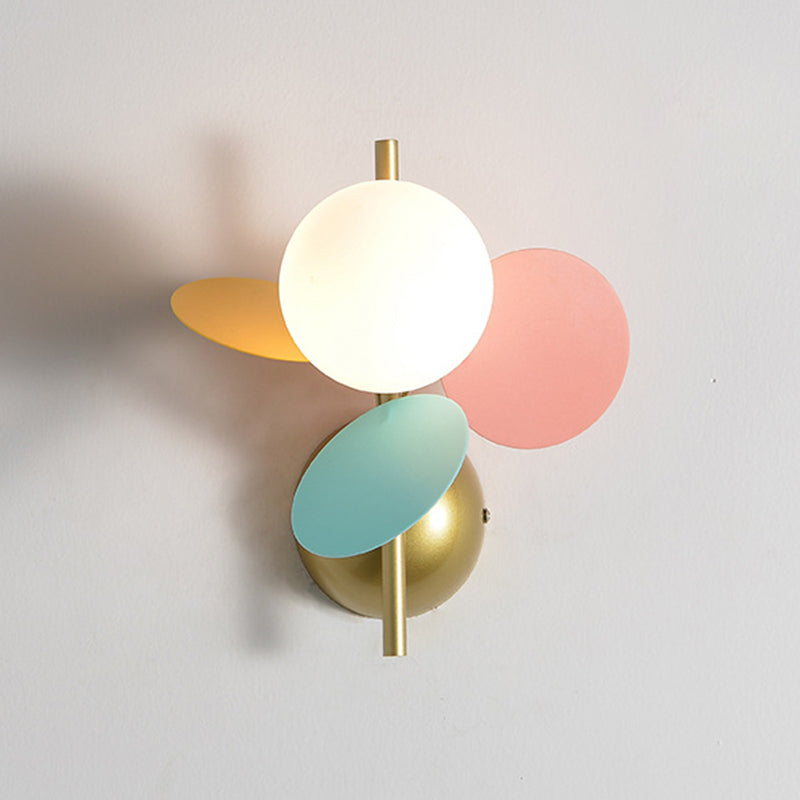 Glass Unique Shape Wall Light Modern Style 1 Light Wall Light Sconce