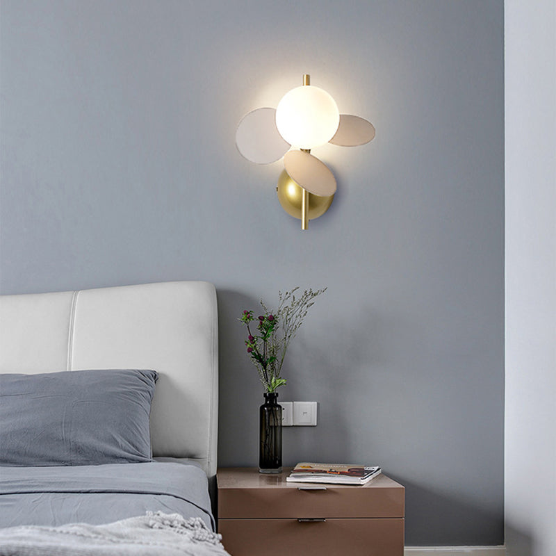Glass Unique Shape Wall Light Modern Style 1 Light Wall Light Sconce