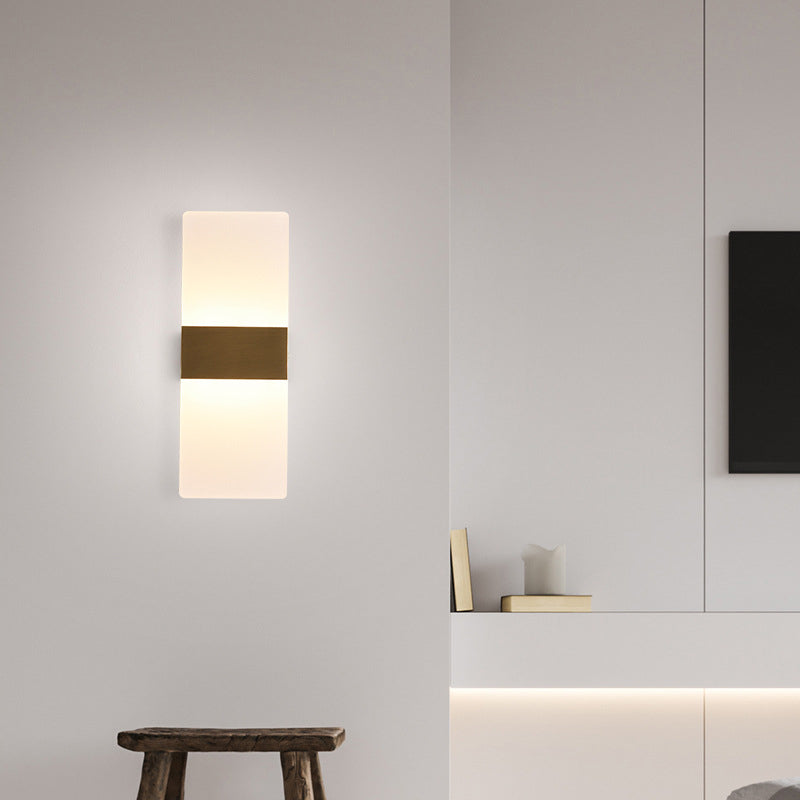 2-Light Wall Sconce Light Modern Metal Wall Sconce Lighting in Gold