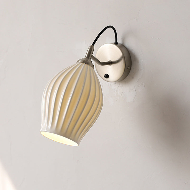 Industrial Wall Sconce Flower Shape Wall Light with Glass Shade for Living Room