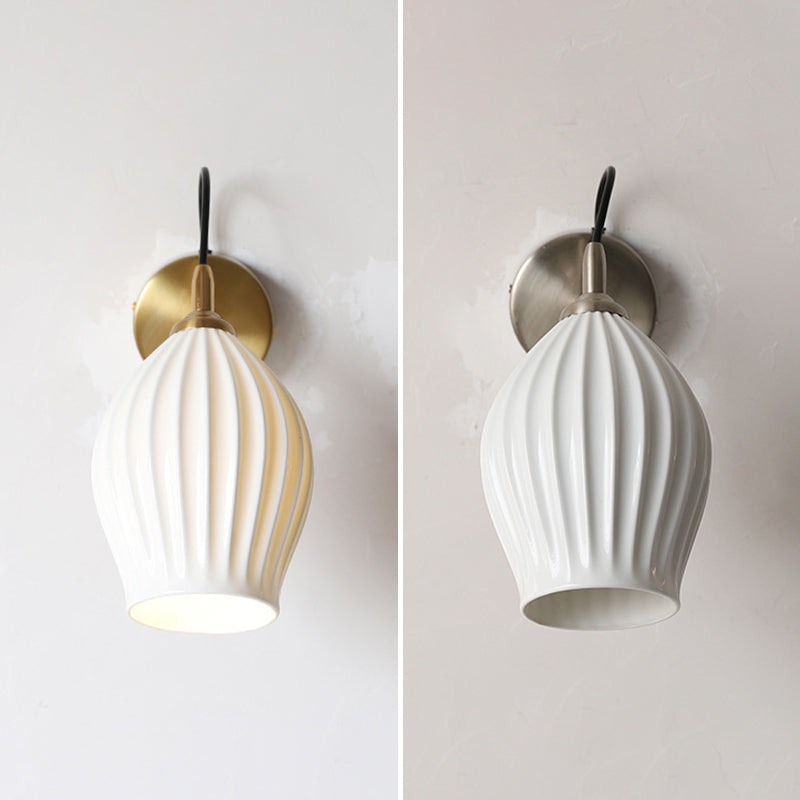 Industrial Wall Sconce Flower Shape Wall Light with Glass Shade for Living Room