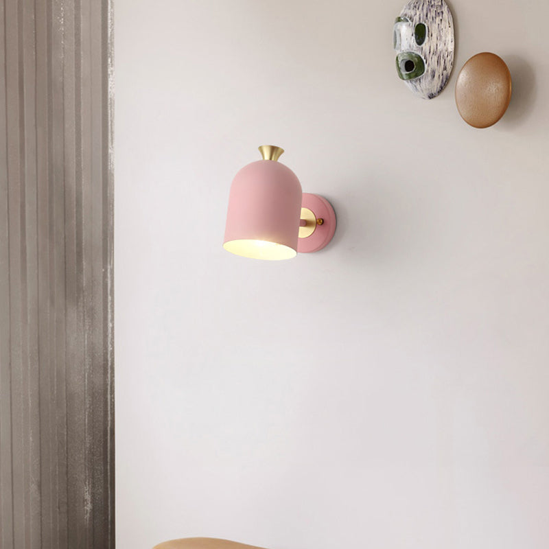 Metal Dome Shape Wall Light Modern Style 1 Light Wall Light Sconce