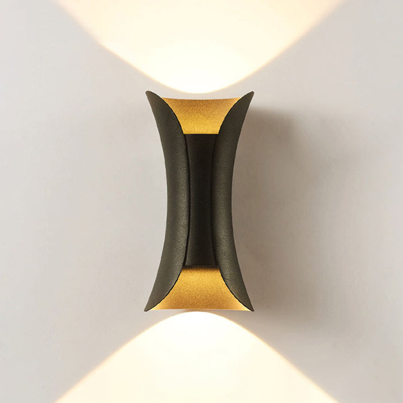 Curl Shape Wall Light Industrial Style Metal 1 Light Wall Lamp for Outdoor