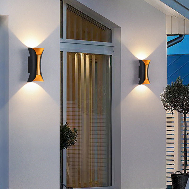 Curl Shape Wall Light Industrial Style Metal 1 Light Wall Lamp for Outdoor