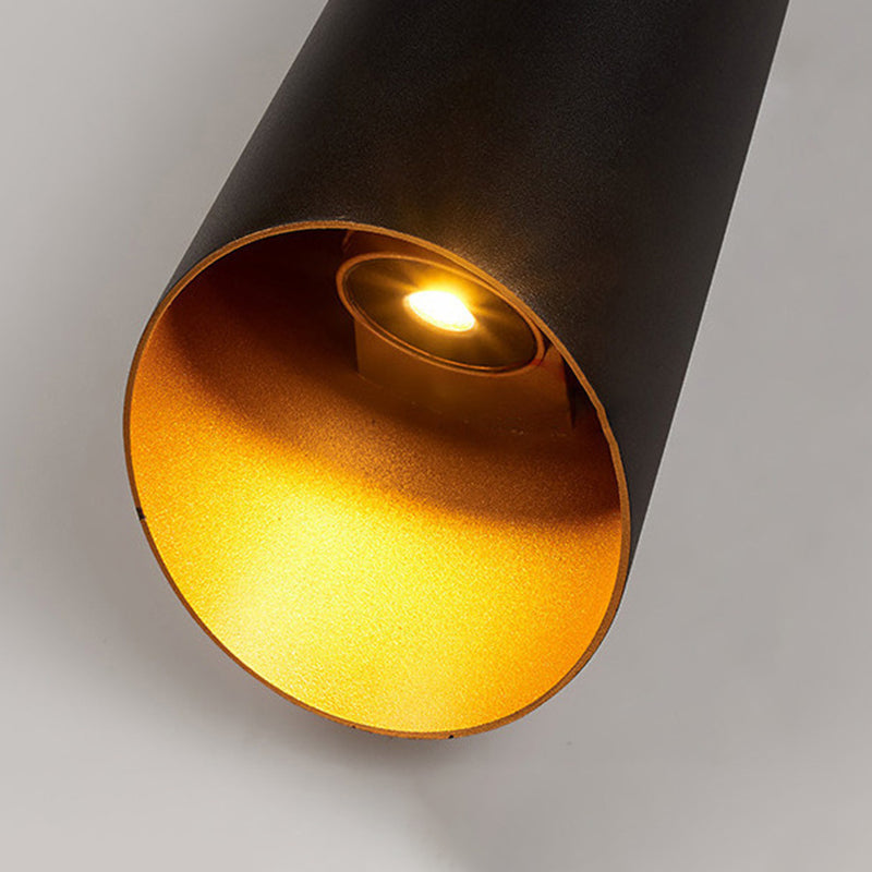 Modern Style Cylinder Shade Wall Lamp Metal 2 Light Sconces for Outdoor