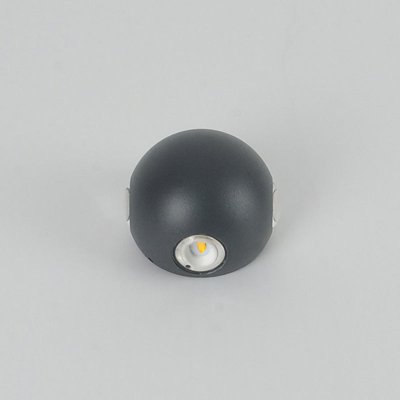 Ball Shape Wall Light Modern Style Metal 1/2/4 Lights Sconce in Black