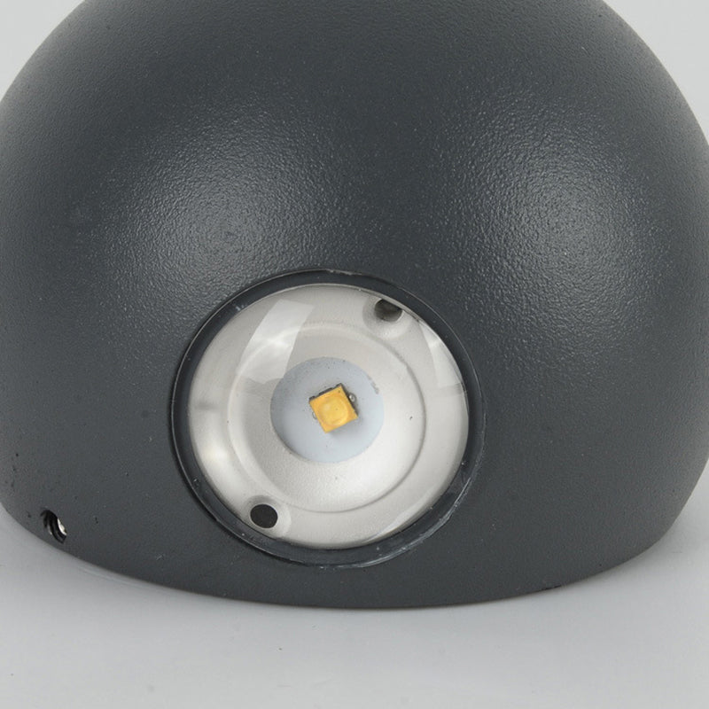 Ball Shape Wall Light Modern Style Metal 1/2/4 Lights Sconce in Black