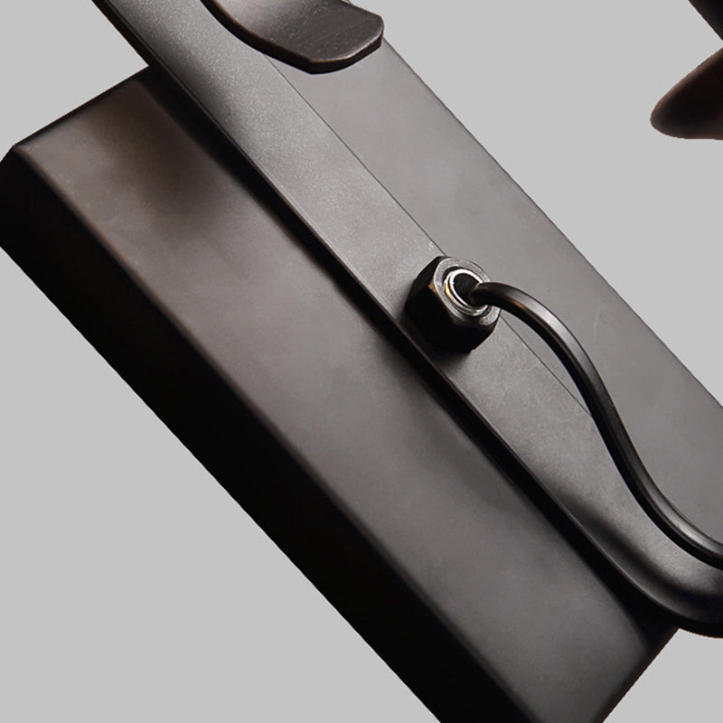 Regular Shape Wall Light Modern Style Glass 1 Light Wall Lamp in Bronze and Copper