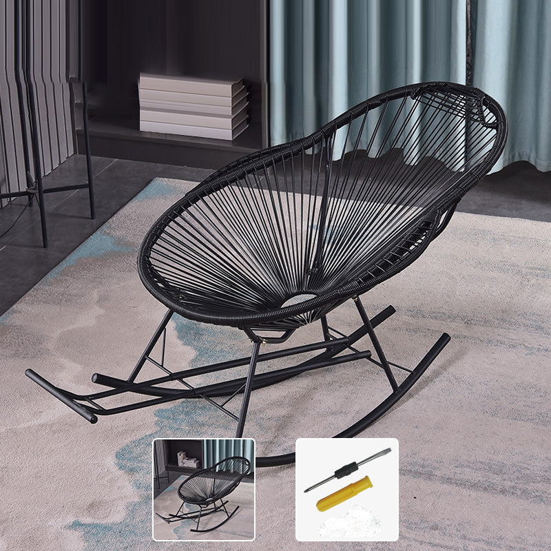 Contemporary Style Rattan Rocking Chair Indoor Rocking Chair