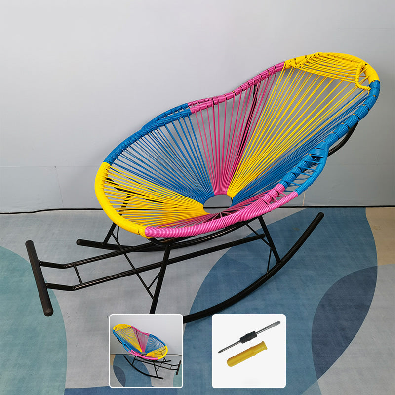 Contemporary Style Rattan Rocking Chair Indoor Rocking Chair