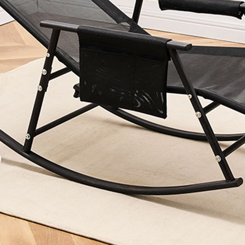 Modern Cotton Rocking Chair Reclining with Pillow for Living Room