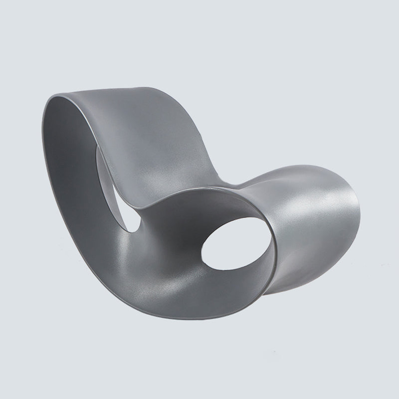 Modern Recycled Plastic Rocker Chair Stain Resistant Rocking Chair for Living Room